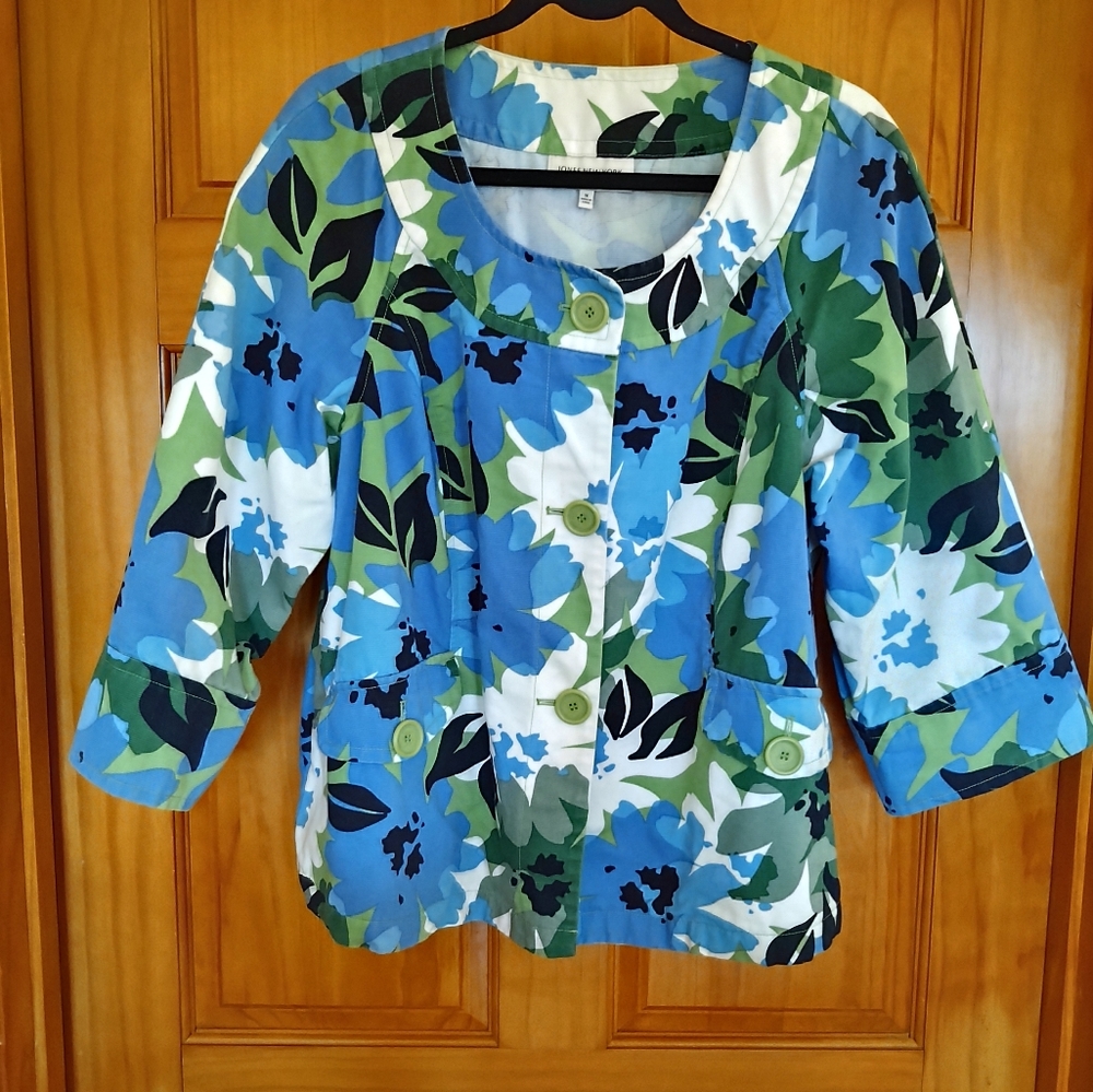 Jones New York Sport Stretch Plus Size 1X Floral Cropped